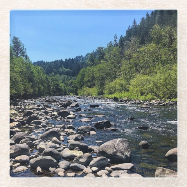 Molalla River, OR Glasuntersetzer (Vorderseite)