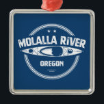 Molalla River Oregon Kayaking Ornament Aus Metall<br><div class="desc">Der Molalla ist ein 80 km langer Nebenfluss des Willamette-Flusses im Nordwesten von Oregon in den Vereinigten Staaten. Im Nordwesten von der Cascade Range durch Table Rock Wilderness durchquert es die Stadt Molalla,  bevor es in den größeren Fluss bei Canby eintritt</div>