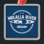 Molalla River Oregon Kayaking Ornament Aus Metall<br><div class="desc">Der Molalla ist ein 80 km langer Nebenfluss des Willamette-Flusses im Nordwesten von Oregon in den Vereinigten Staaten. Im Nordwesten von der Cascade Range durch Table Rock Wilderness durchquert es die Stadt Molalla,  bevor es in den größeren Fluss bei Canby eintritt</div>