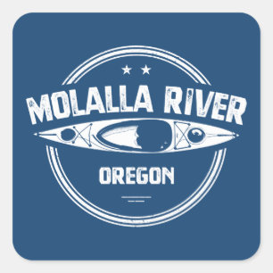 Molalla River Oregon Kayaking Quadratischer Aufkleber