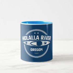 Molalla River Oregon Kayaking Zweifarbige Tasse