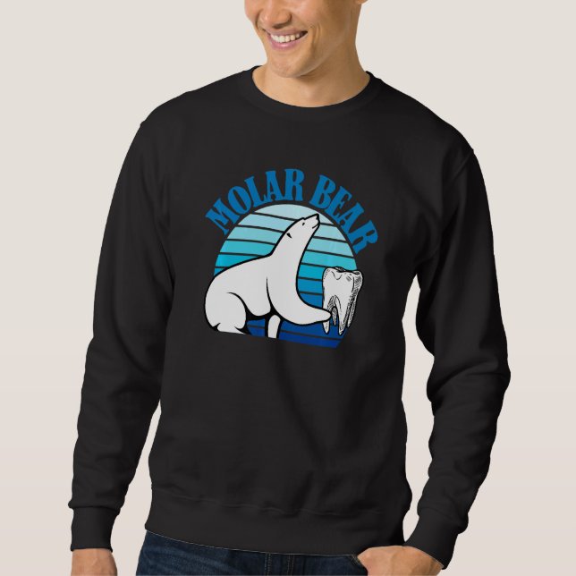 Molar Bear  Dental Polar Animal  Pun Kids Cute Sweatshirt (Vorderseite)