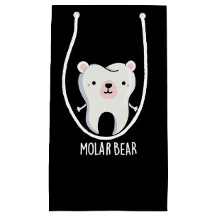 Molar Bear Funny Tooth Puff Dark BG Kleine Geschenktüte