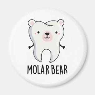 Molar Bear Funny Tooth Puff Magnet