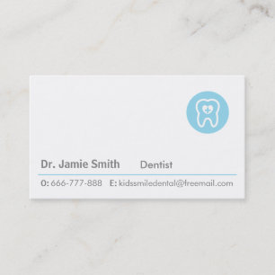 Molar Tooth First Aid Herz Dentist Business Cards Visitenkarte