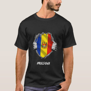 Moldau Brustflagge Moldau T-Shirt