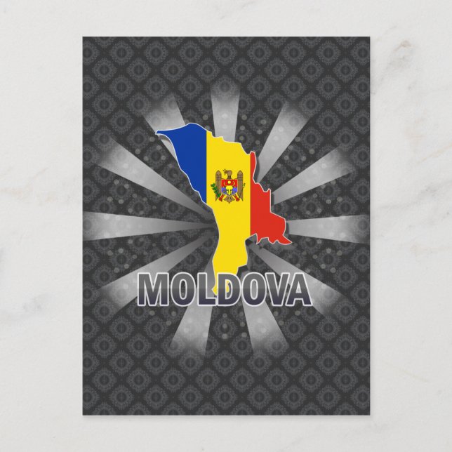 Moldau Flag Karte 2.0 (Vorderseite)