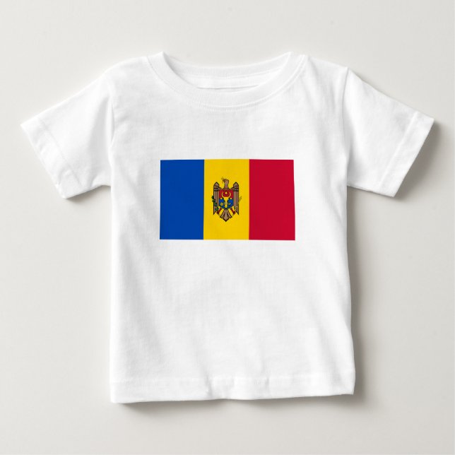 Moldau-Flagge Baby T-shirt (Vorderseite)