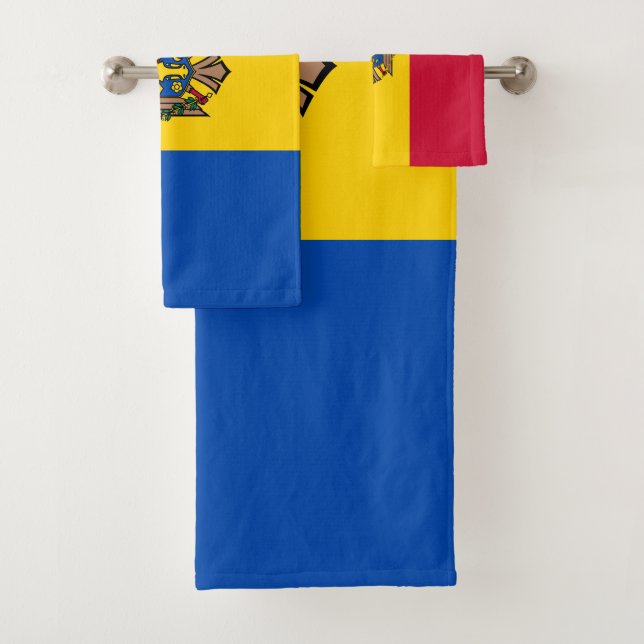 Moldau-Flagge Badhandtuch Set (Insitu)