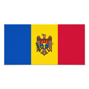 Moldau-Flagge Fotodruck