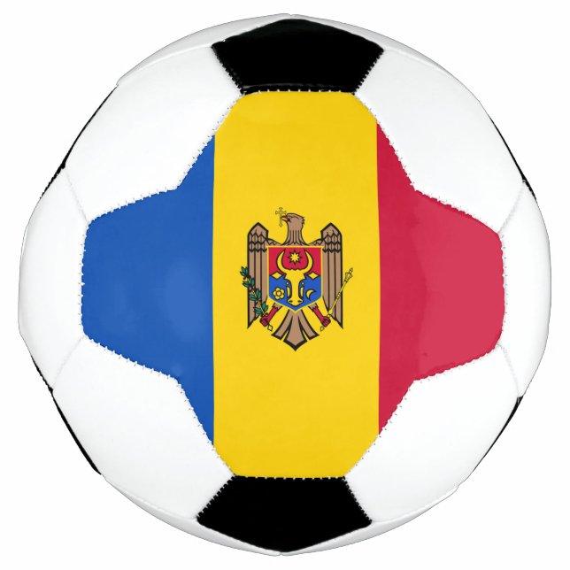 Moldau-Flagge Fußball (Vorderseite)