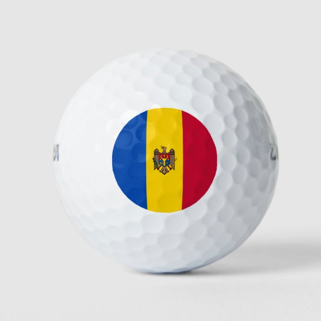 Moldau-Flagge Golfball (Vorderseite)