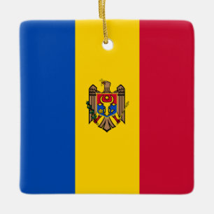 Moldau-Flagge Keramikornament