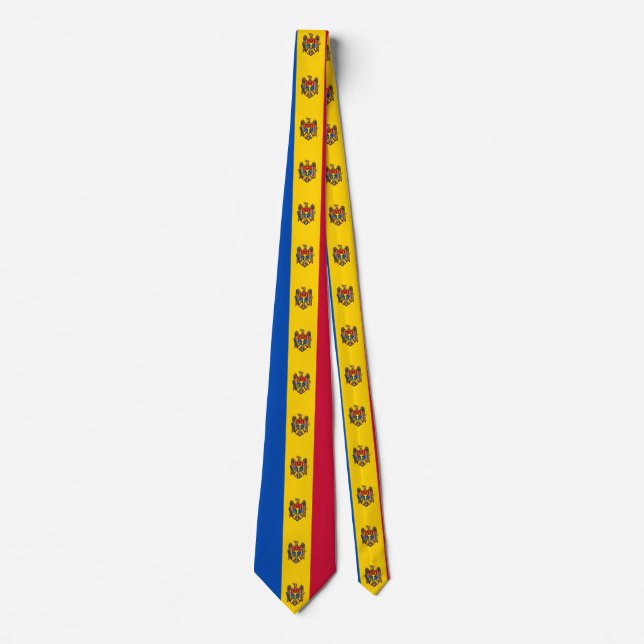 Moldau-Flagge Krawatte (Vorderseite)