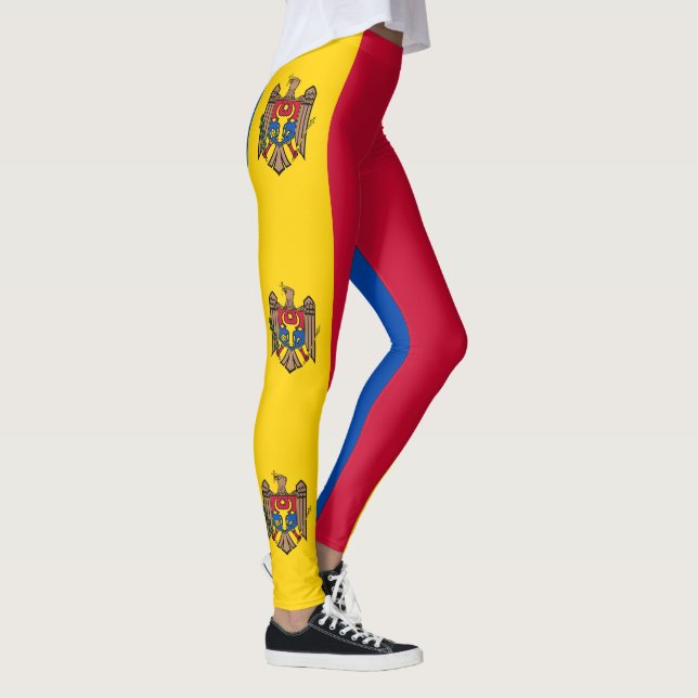 Moldau-Flagge Leggings (Rechts)