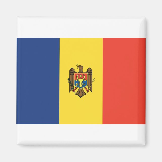 Moldau-Flagge Magnet (Vorne)