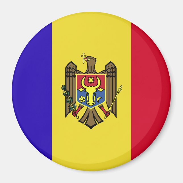 Moldau-Flagge Magnet (Vorne)