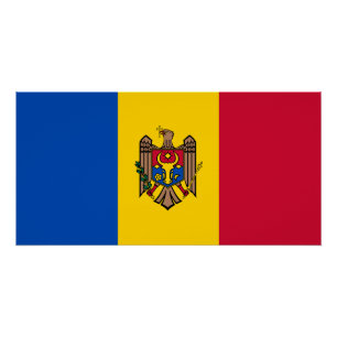 Moldau Flagge Poster