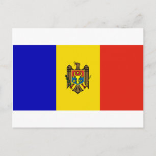 Moldau-Flagge Postkarte