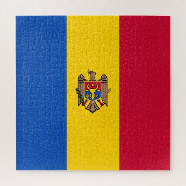 Moldau-Flagge Puzzle (Vertikal)