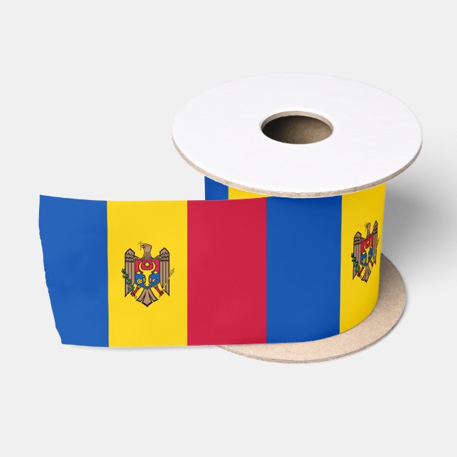 Moldau-Flagge Satinband (Spule)