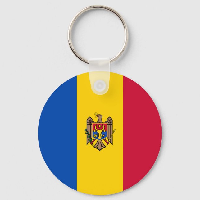 Moldau-Flagge Schlüsselanhänger (Vorderseite)