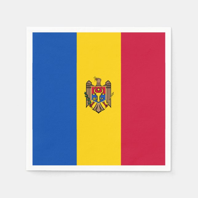 Moldau-Flagge Serviette (Vorderseite)