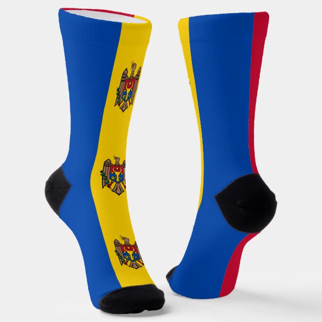 Moldau-Flagge Socken (Gewinkelt)