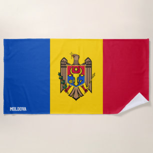 Moldau Flagge Splendid Patriotic Strandtuch