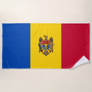Moldau-Flagge Strandtuch