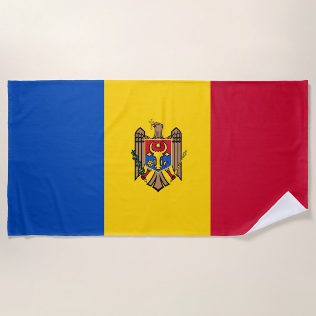 Moldau-Flagge Strandtuch (Vorderseite)