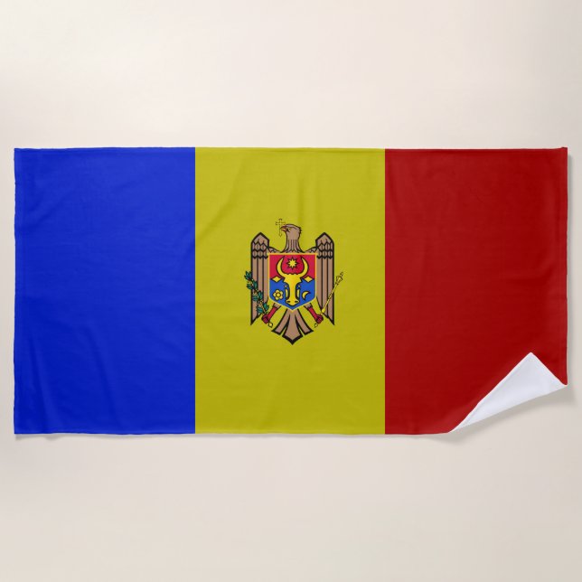 Moldau-Flagge Strandtuch (Vorderseite)
