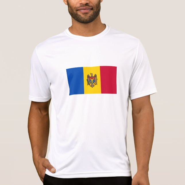 Moldau-Flagge T-Shirt (Vorderseite)