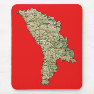 Moldau-Karte Mousepad