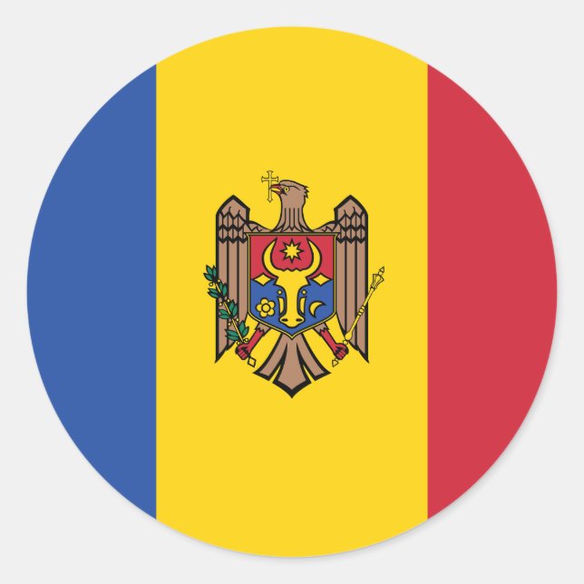Moldau - Klassischer Round-Sticker Runder Aufkleber (Vorderseite)