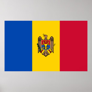 Moldauflagge Poster