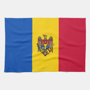 Moldauische Flagge Geschirrtuch