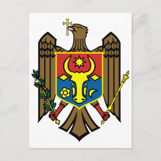 Moldaus Offizieller Wappen Heraltrockenzeichen Postkarte