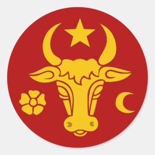 Moldavien, Moldau Runder Aufkleber
