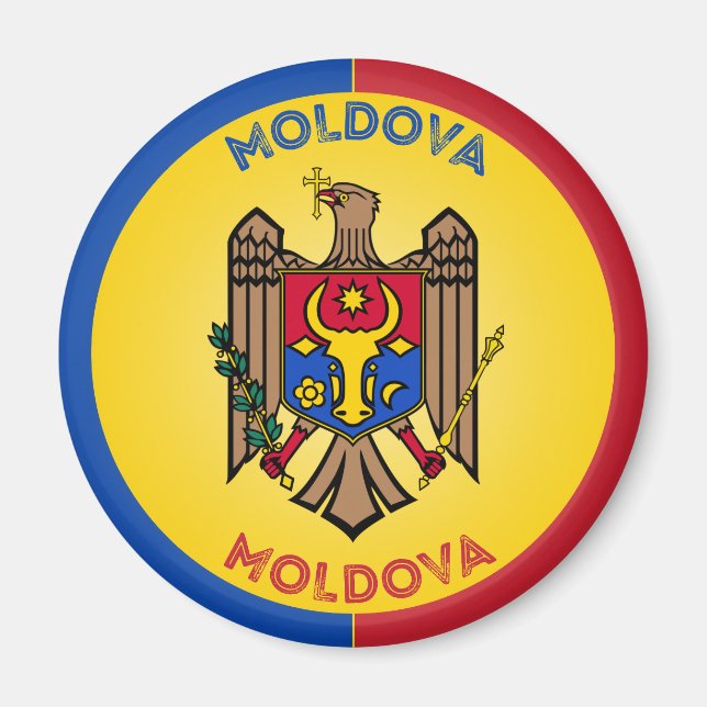 Moldawien-Erbe-Emblem Magnet (Vorne)