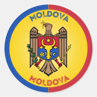 Moldawien-Erbe-Emblem Runder Aufkleber
