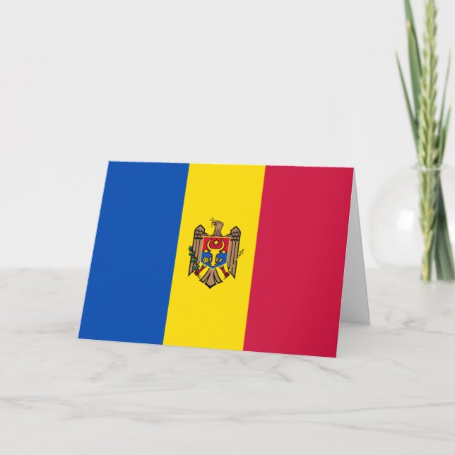 Moldawien-Flagge Dankeskarte (Vorderseite)