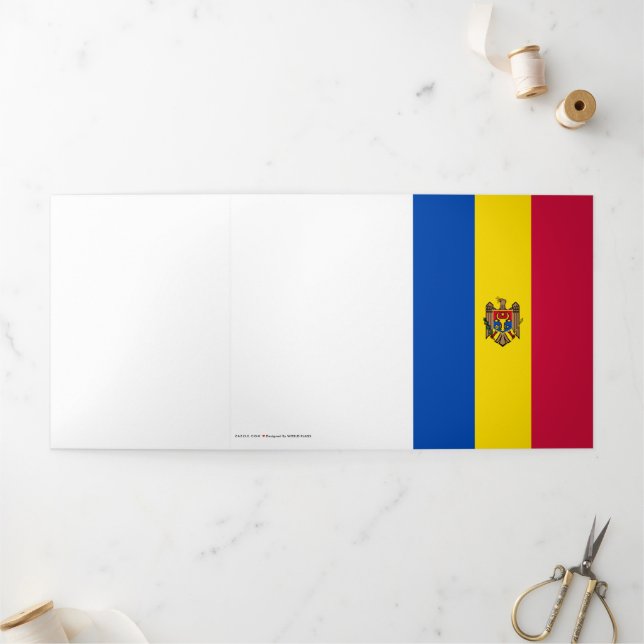 Moldawien-Flagge Dreifach Gefaltete Karte (Außenbereich)