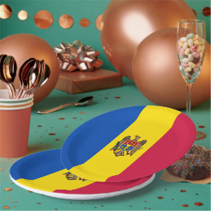 Moldawien-Flagge Pappteller