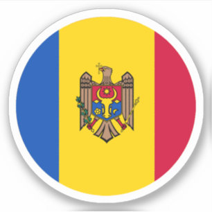 Moldawien-Flagge Rund Aufkleber