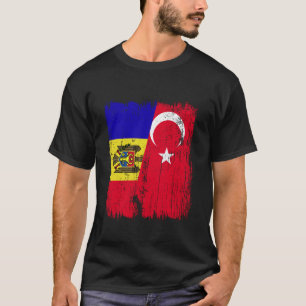 Moldawien Türkei Halbflagge Türkei Moldawier Türki T-Shirt