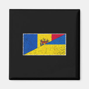 Moldawien Ukraine-Flagge Moldawischer Ukrainischer Magnet