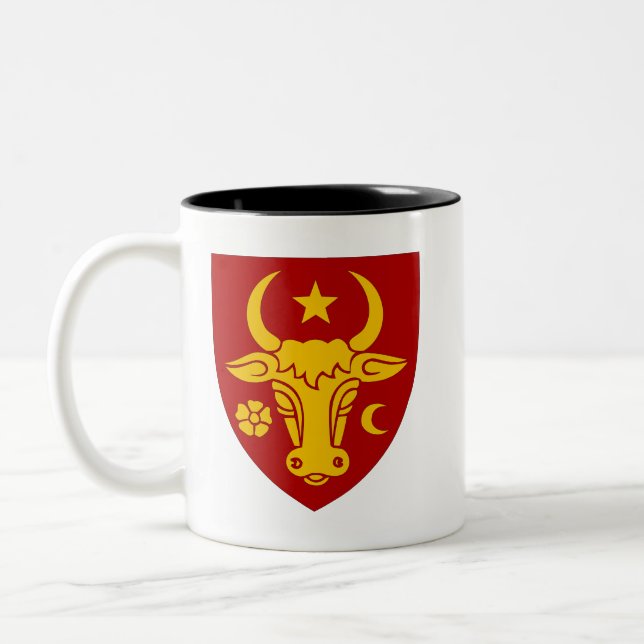 Moldawisches Wappen Zweifarbige Tasse (Links)