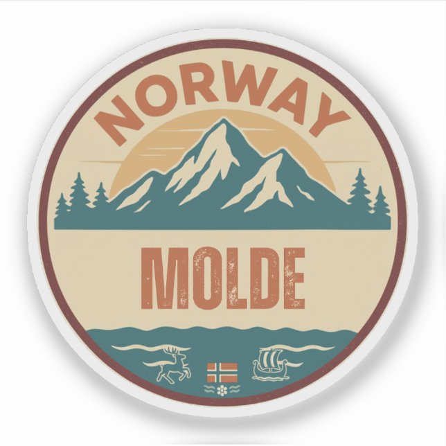 Molde, Norge Norwegen Aufkleber (Vorderseite)