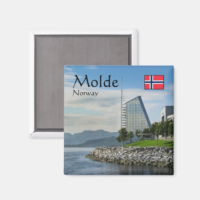 Molde Norwegen Souvenir Magnet (Vorderseite/Rückseite)